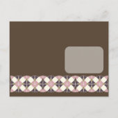 スタイリッシュアールデコ幾何学的パターン日付の保存 案内ポストカード (裏面)