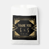 スタイリッシュアールデコ黒と金ゴールド結婚のハーシー®の フェイバーバッグ (正面)