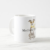 スタイリッシュイタリアンDogメローイエロー コーヒーマグカップ (正面左)