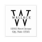 スタイリッシュイニシャルパーソナライズされたスタンプ セルフインキングスタンプ (デザイン)