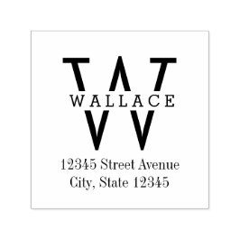 スタイリッシュイニシャルパーソナライズされたスタンプ セルフインキングスタンプ