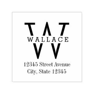 スタイリッシュイニシャルパーソナライズされたスタンプ セルフインキングスタンプ