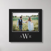 スタイリッシュイニシャル編集可能カラーキャンバスプリント キャンバスプリント (正面)