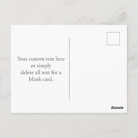 スタイリッシュエレガントありがとう |金ゴールド文字とストライプ ポストカード (裏面)