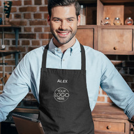 スタイリッシュエレガントなブラック企業ロゴ保護 エプロン