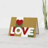 スタイリッシュエレガントなLOVEグリーティングカード シーズンカード (正面)