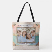 スタイリッシュエレガントカラフル写真かわいらし母の日 トートバッグ (正面)