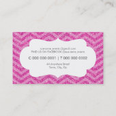 スタイリッシュエレガントクールグリッターピンク 名刺 (裏面)