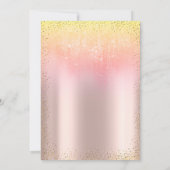 スタイリッシュエレガントグラデーション紙吹雪50誕生日 招待状 (裏面)