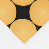スタイリッシュエレガントシンプル黄色の黒いパターン フリースブランケット (角)