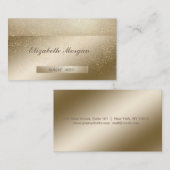 スタイリッシュエレガントストライプの,金ゴールド紙吹雪 名刺 (正面/裏面)