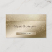 スタイリッシュエレガントストライプの,金ゴールド紙吹雪 名刺 (正面)