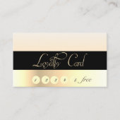 スタイリッシュエレガントストライプの,金ゴールド，黒，ロイヤリティカード ロイヤリティカード (正面)