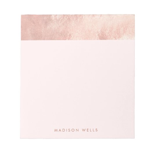 スタイリッシュエレガントバラ金ゴールド ノートパッド (正面)