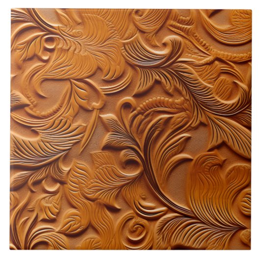 スタイリッシュエレガントフェイクエンボスレザー タイル (正面)