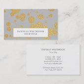 スタイリッシュエレガントフェイク金ゴールドグリッター 名刺 (正面/裏面)