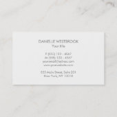 スタイリッシュエレガントフェイク金ゴールドグリッター 名刺 (裏面)