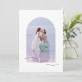 スタイリッシュエレガントミニマルArch Photo Happiest シーズンカード (スタンド正面)