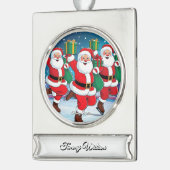 スタイリッシュエレガントモダンシンプルユニークレトロヴィンテージ シルバープレートバナーオーナメント (左)