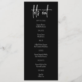 スタイリッシュエレガントモダン名前をカスタムする結婚のメニュー メニュー