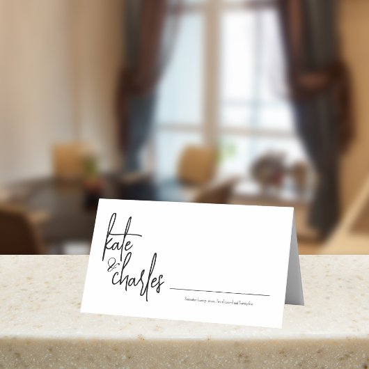 スタイリッシュエレガントモダン名前をカスタムする プレイスカード