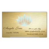 スタイリッシュエレガントモダン金ゴールド マグネット名刺 (正面)