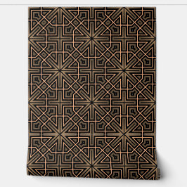 スタイリッシュエレガントレトロ幾何学的クラッシデコブラウン 壁紙