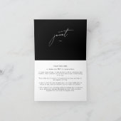 スタイリッシュエレガント名前をカスタムするの結婚誓い カード (内部)