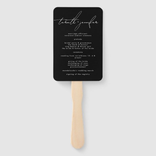 スタイリッシュエレガント名前をカスタムする式 ハンドファン (裏面)