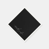 スタイリッシュエレガント名前をカスタムする結婚Premium スタンダードカクテルナプキン (角)