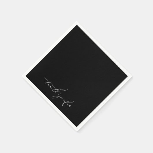 スタイリッシュエレガント名前をカスタムする結婚Premium スタンダードカクテルナプキン (角)