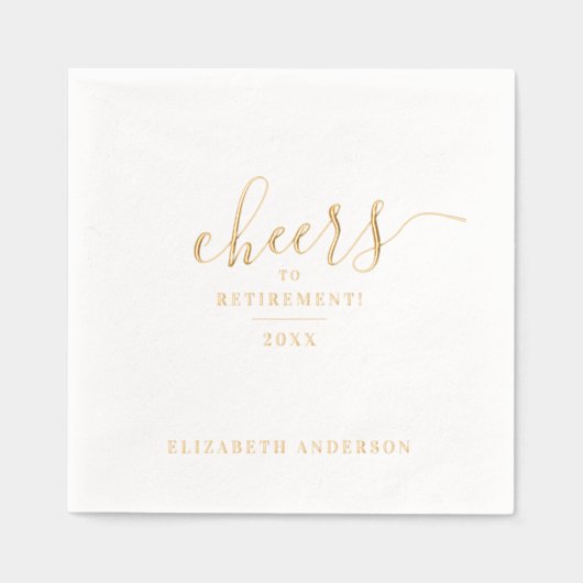 スタイリッシュエレガント応援 箔ナプキン (正面)