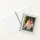 スタイリッシュエレガント白黒線カスタム写真 ノートブック (内部)
