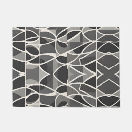 スタイリッシュエレガント白黒 ドアマット