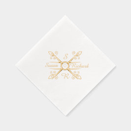 スタイリッシュエレガント結婚の 箔ナプキン