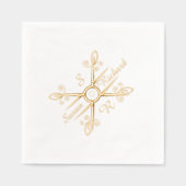 スタイリッシュエレガント結婚の 箔ナプキン (正面)