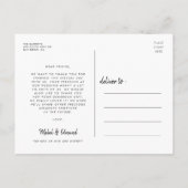 スタイリッシュエレガント結婚感謝してい君 ポストカード (裏面)