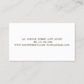 スタイリッシュエレガント絵を描線金ゴールドグリッター箒 名刺 (裏面)