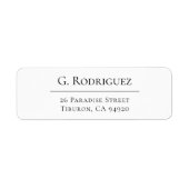 スタイリッシュエレガント線05b差出人住所 ラベル (正面)