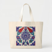 スタイリッシュエレガント花の大ガーリーモダンきさ ラージトートバッグ (正面)