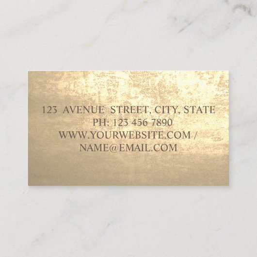 スタイリッシュエレガント金ゴールド 名刺 (裏面)