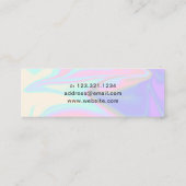 スタイリッシュエレガント雛ホログラフィック化粧 スキニー名刺 (裏面)