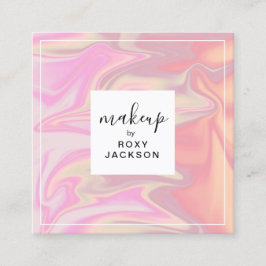 スタイリッシュエレガント雛ホログラフィック化粧 スクエア名刺