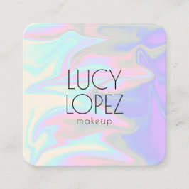 スタイリッシュエレガント雛ホログラフィック化粧 スクエア名刺