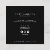 スタイリッシュエレガント雛ホログラフィック化粧 スクエア名刺 (裏面)