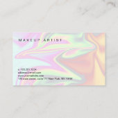 スタイリッシュエレガント雛ホログラフィック化粧 名刺 (裏面)