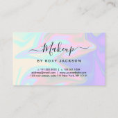 スタイリッシュエレガント雛ホログラフィック化粧 名刺 (裏面)