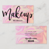 スタイリッシュエレガント雛ホログラフィック化粧 名刺 (正面/裏面)