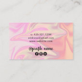 スタイリッシュエレガント雛ホログラフィック化粧 名刺 (裏面)