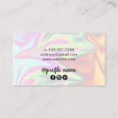 スタイリッシュエレガント雛ホログラフィック化粧 名刺 (裏面)